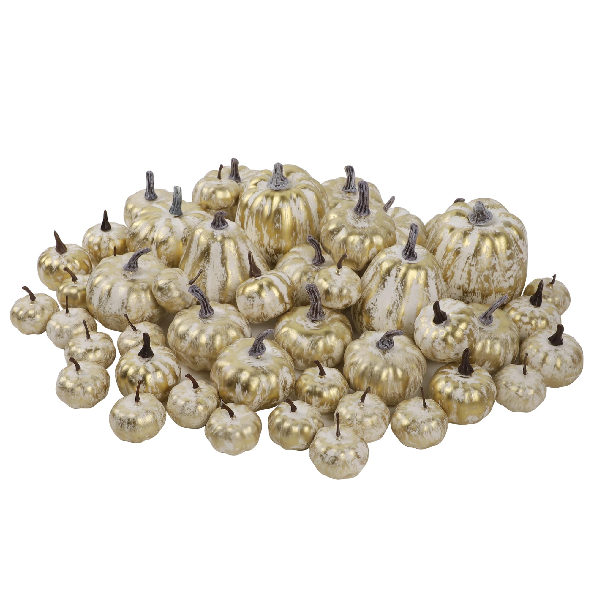 winemana 12 Pack Silver Pumpkin Fall Decor, Foam Glitter Pumpkins for Decorating Mini Artificial Craft Pumpkins for Thanksgiving Table Party Harvest Decorations